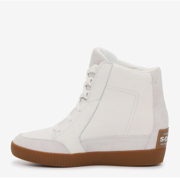 SOREL Out N About Wedge Sneaker White Size 8 - Picture 2 of 8